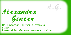 alexandra ginter business card